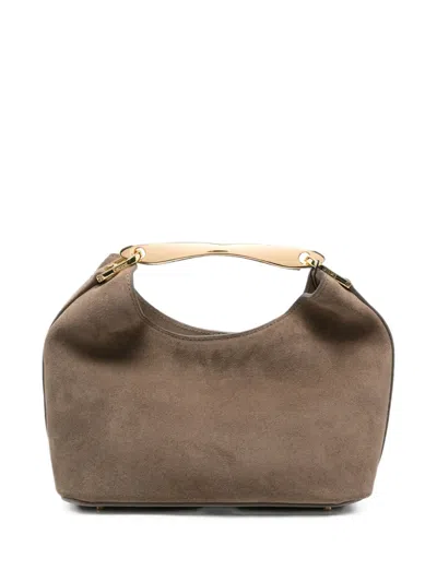 Elleme Small Boomerang Suede Tote Bag In Brown