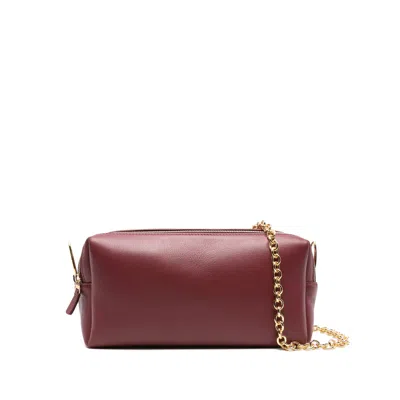 Elleme Small Trousse Chain-strap Leather Crossbody Bag In Red