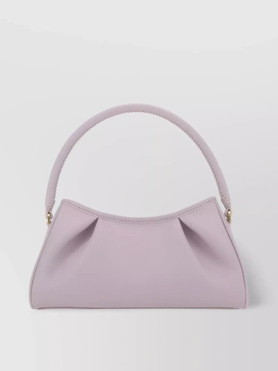 Elleme Structured Leather Shoulder Bag In Grey