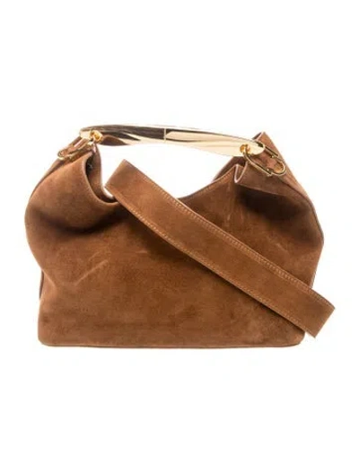 Pre-owned Elleme Suede Crossbody Bag In Brown