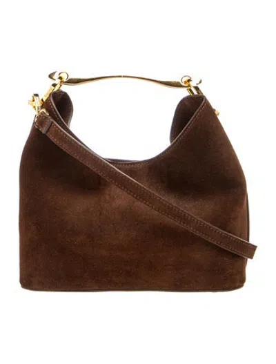 Pre-owned Elleme Suede Top Handle Bag In Brown