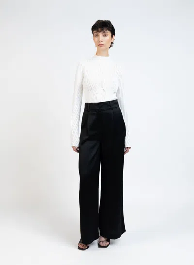 Elleme Black Textured Trousers