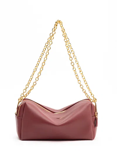 Elleme Trousse Chain Leather Burgundy