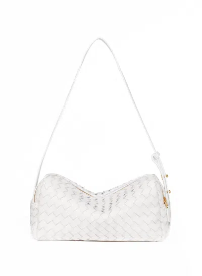 Elleme Trousse Intrecciata Leather White