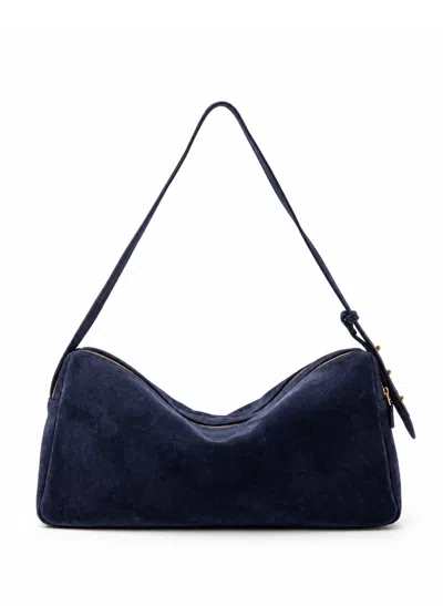 Elleme Trousse Large Suede Midnight Blue