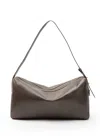 Elleme Trousse Large Vintage Leather Fumo In Brown