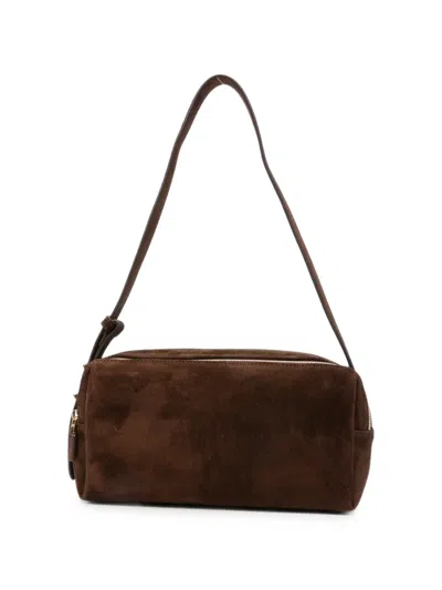 Elleme Trousse Suede Cross Body Bag In Brown