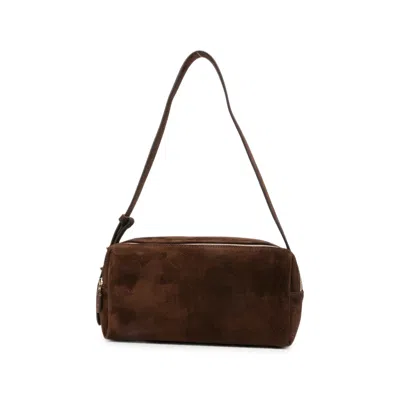 Elleme Trousse Suede Cross Body Bag In Brown