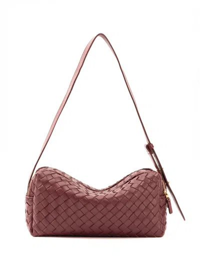 Elleme Trousse Woven Leather Burgundy