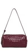 Elleme Trousse Woven Leather Shoulder Bag Burgundy In Burgundy