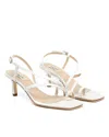 Elleme White Twist Strappy Sandals In White