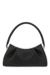 Elleme Two-tone Leather Dimple Moon Shoulder Bag