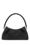 Elleme Two-tone Leather Dimple Moon Shoulder Bag