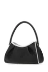 Elleme Two-tone Leather Dimple Moon Shoulder Bag In Blawhitri