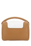 Elleme Two-tone Leather Treasure Handbag In Brown