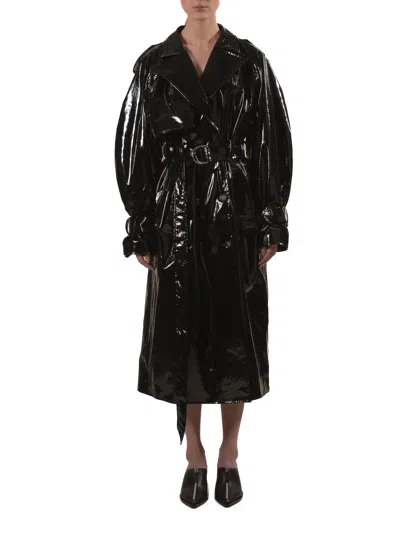 Elleme Vinyl Trench Coat Black