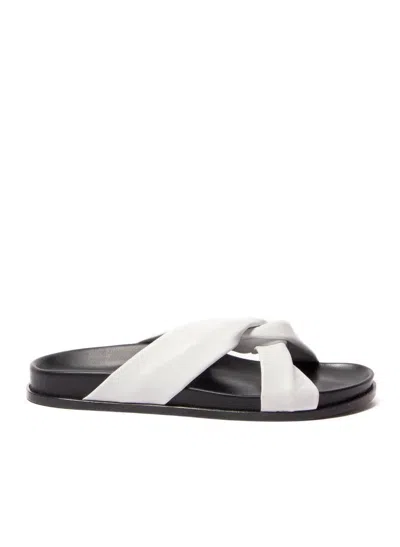 Elleme White Leather Sandals
