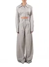 Elleme Wide Leg Tailored Trousers In Grey