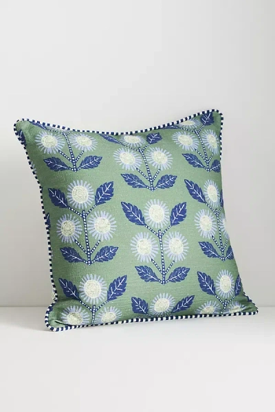 Ellen Merchant Cottage Pillow In Green