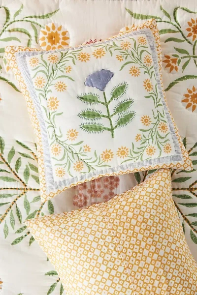 Ellen Merchant Cottage Quilted Euro Sham In Multi