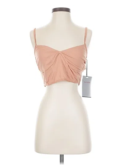 Ellen Reyes Tank Top Tan Strapless Neckline Tops In Brown