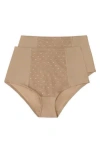 Ellen Tracy 2-pack Control Briefs In Sand