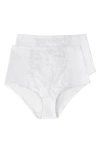 Ellen Tracy 2-pack Control Briefs In White