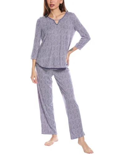 ELLEN TRACY 2PC BRUSHED TOP & PANT SET