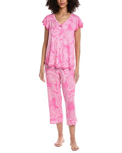Ellen Tracy 2pc Cropped Pajama Set In Multi