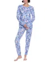 Ellen Tracy 2pc Jogger Pajama Set In Blue
