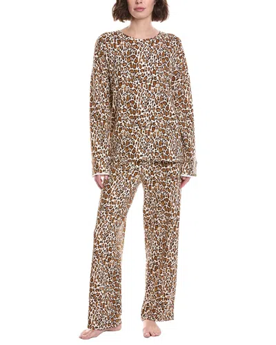 Ellen Tracy 2pc Pajama Set In Animal Print