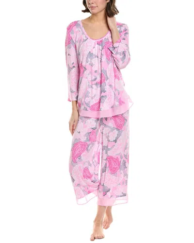 Ellen Tracy 2pc Pajama Set In Pink