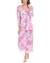 Ellen Tracy 2pc Pajama Set In Pink