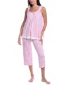 Ellen Tracy 2pc Tank & Ankle Pant Set In Pink