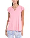Ellen Tracy 2pc Top & Short Pajama Set In Pink