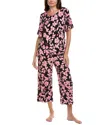 Ellen Tracy 2pc Wide Leg Pajama Set In Multi