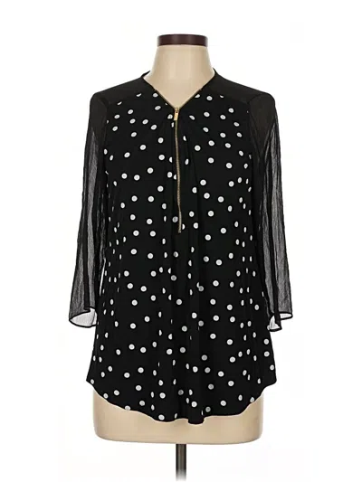 Pre-owned Ellen Tracy 3/4 Sleeve Blouse In Black