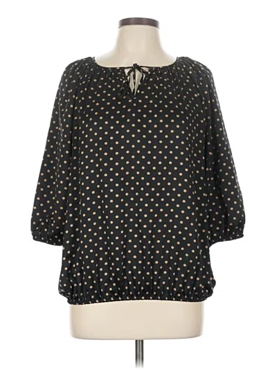 Pre-owned Ellen Tracy 3/4 Sleeve Blouse In Black