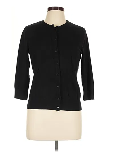 Pre-owned Ellen Tracy 3/4 Sleeve Button Down Shirt In Black