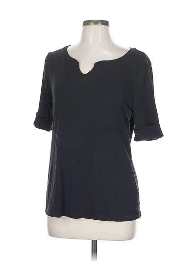 Pre-owned Ellen Tracy 3/4 Sleeve T-shirt In Black