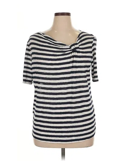 Pre-owned Ellen Tracy 3/4 Sleeve T-shirt In White