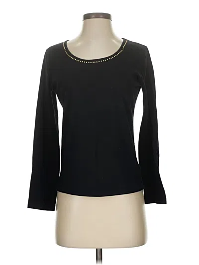 Pre-owned Ellen Tracy 3/4 Sleeve T-shirt In Black