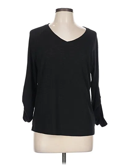 Pre-owned Ellen Tracy 3/4 Sleeve T-shirt In Black