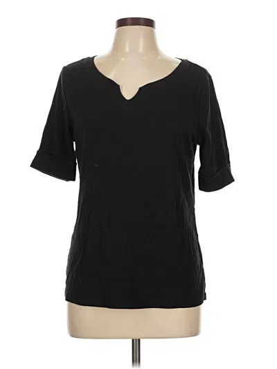 Pre-owned Ellen Tracy 3/4 Sleeve T-shirt In Black