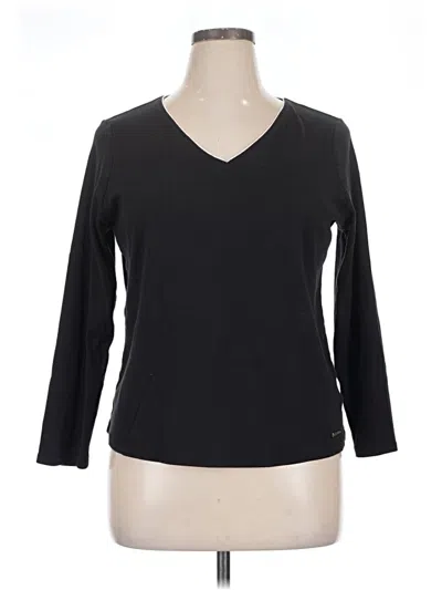 Pre-owned Ellen Tracy 3/4 Sleeve T-shirt In Black