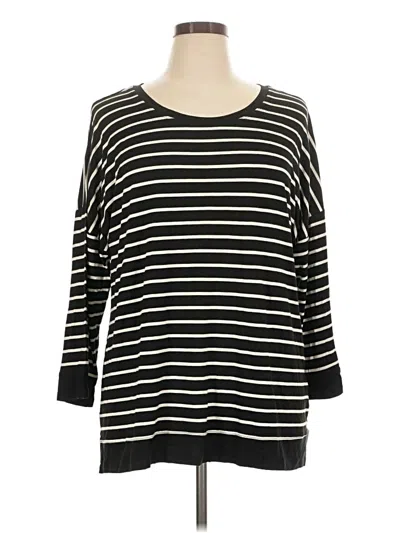 Ellen Tracy 3/4 Sleeve T-shirt In Black