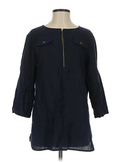 Pre-owned Ellen Tracy 3/4 Sleeve T-shirt In Blue