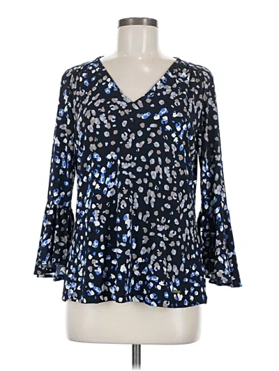 Pre-owned Ellen Tracy 3/4 Sleeve T-shirt In Blue