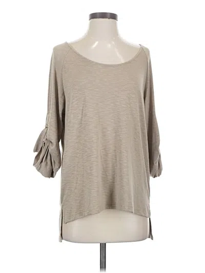 Pre-owned Ellen Tracy 3/4 Sleeve T-shirt In Gray