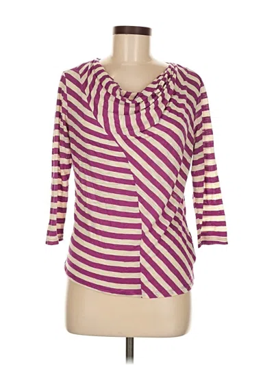 Pre-owned Ellen Tracy 3/4 Sleeve T-shirt In Pink